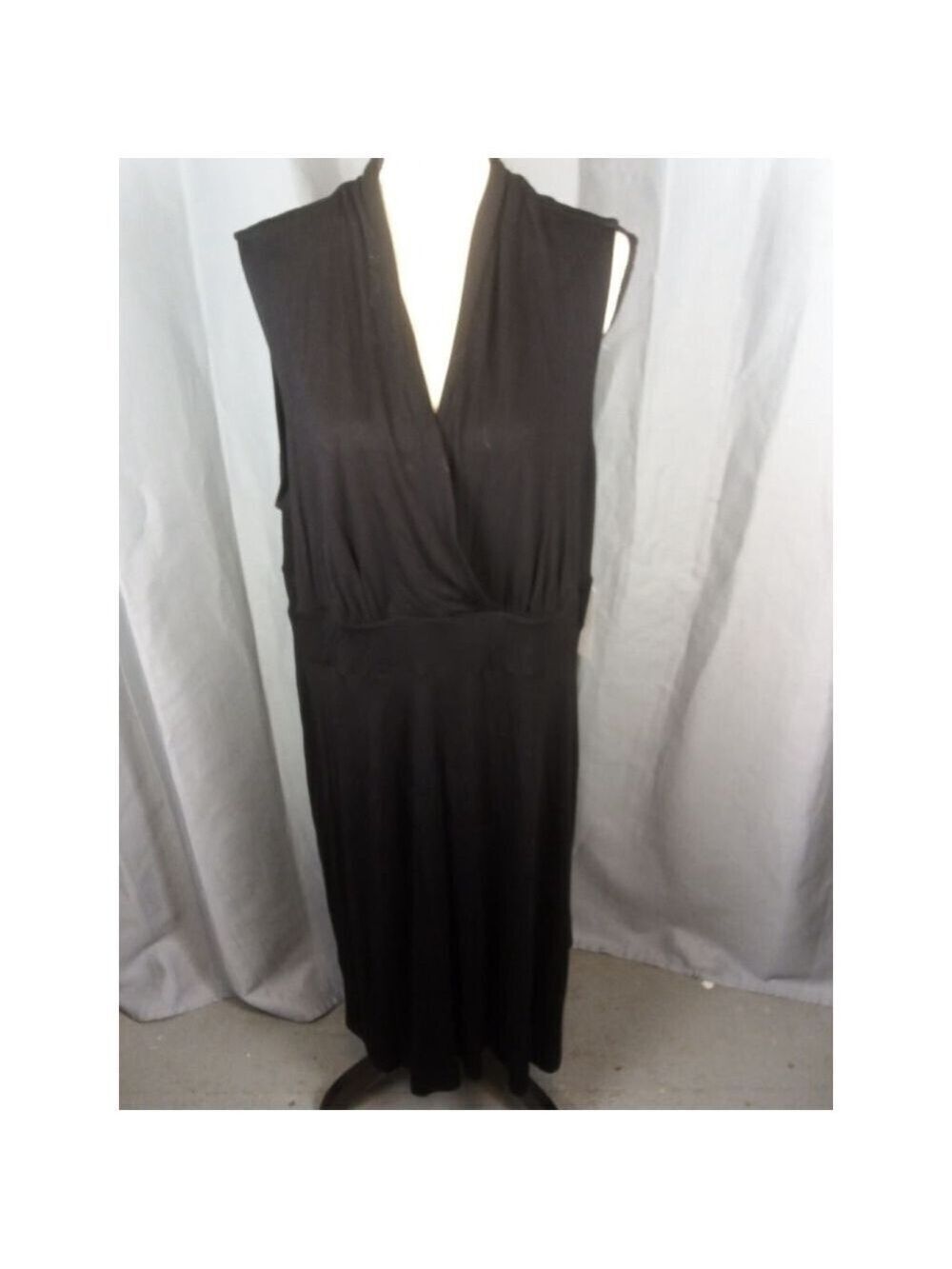ModCloth Black Sleeveless V-Neck Maxi Dress Plus 2X